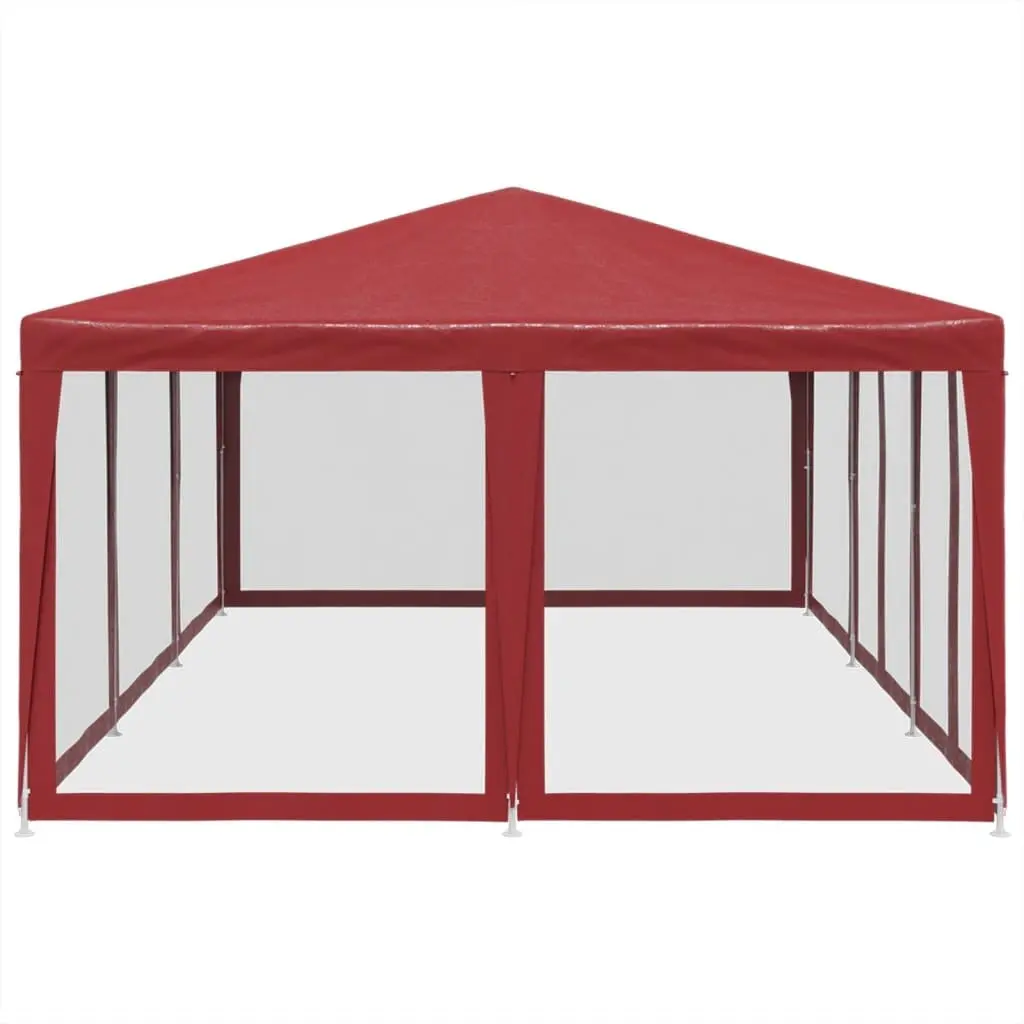Party Tent 6x4m Outdoor Gazebo Canopy with 10 Mesh Sidewalls Garden Shelter