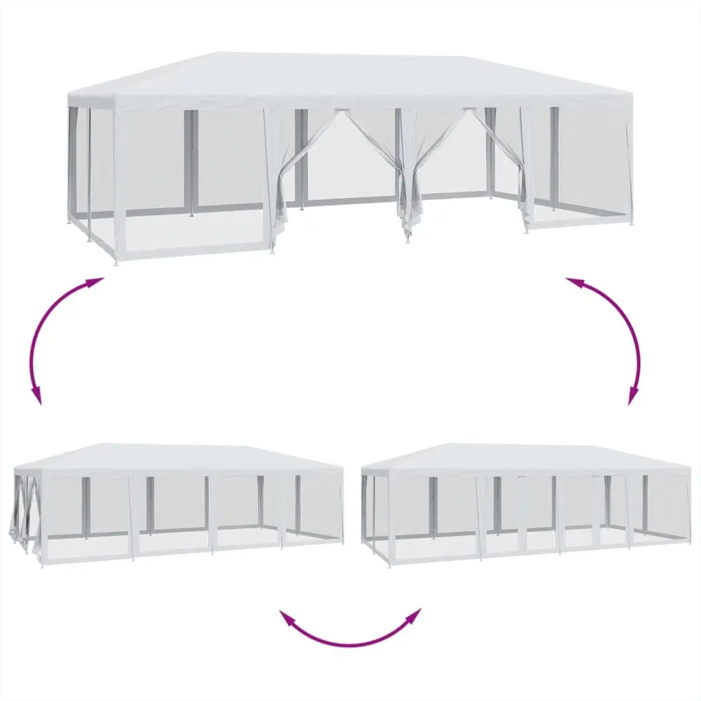 Party Tent Outdoor Gazebo 8x4m with 12 Mesh Sidewalls
