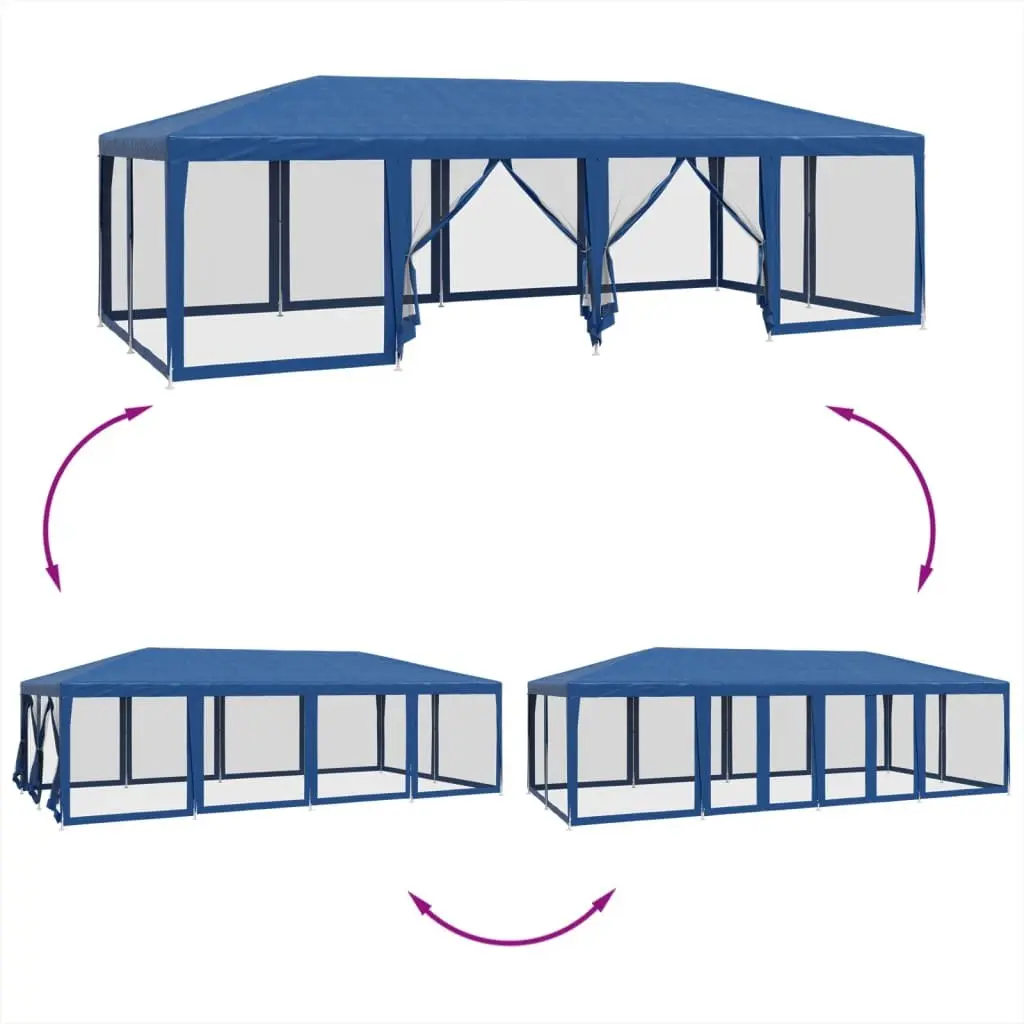 Party Tent Outdoor Gazebo 8x4m with 12 Mesh Sidewalls Garden Shelter