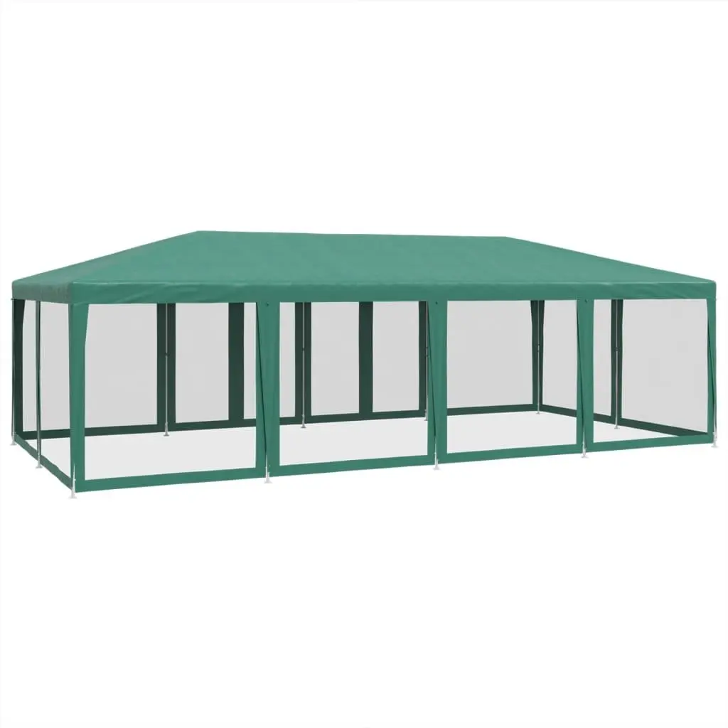 Party Tent Outdoor Gazebo 8x4m Green Mesh Sidewalls Heavy Duty Garden Shelter