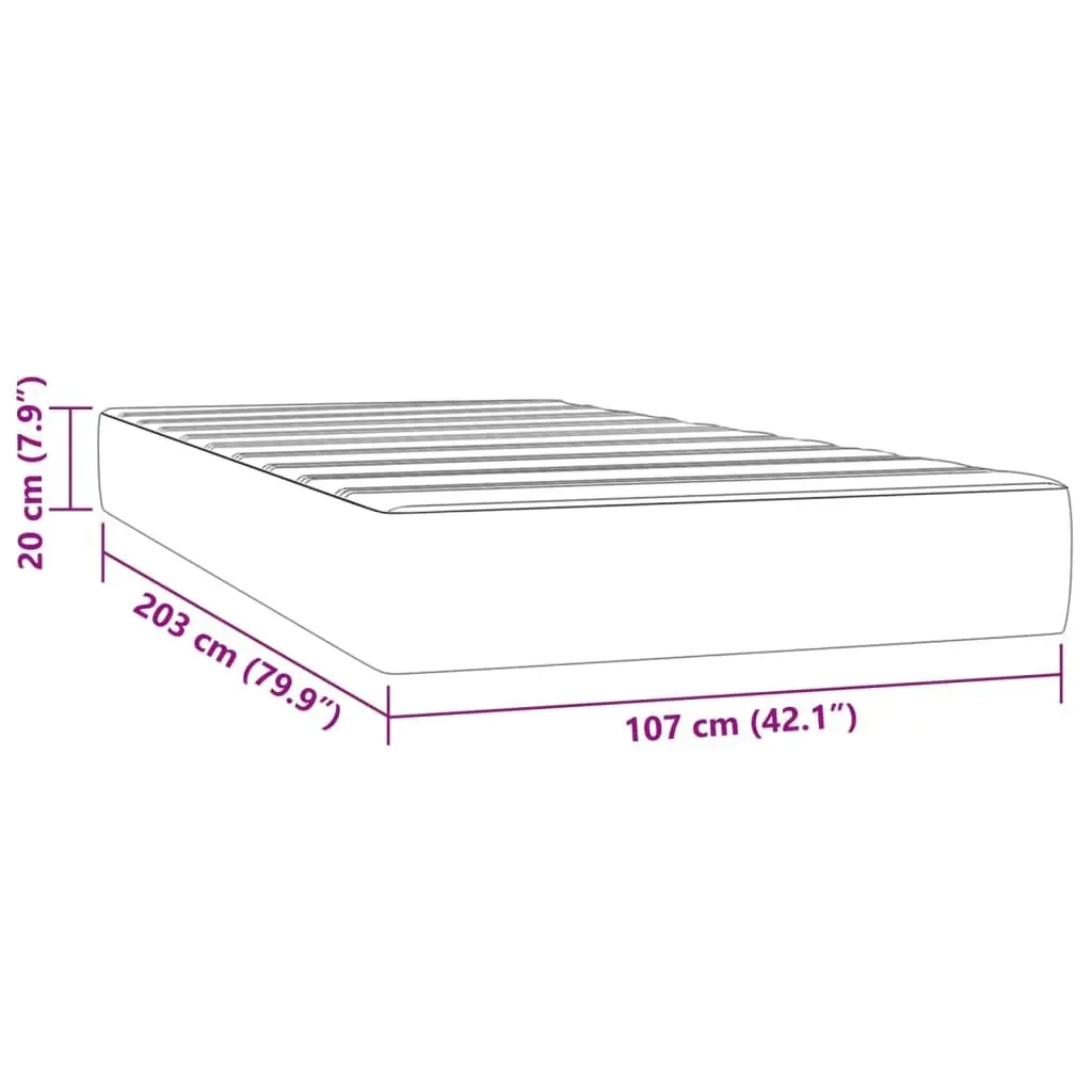 Pocket Spring Mattress King Single 106x203 cm