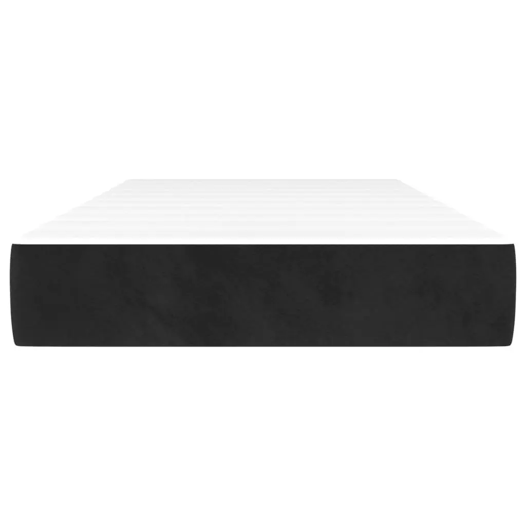 Pocket Spring Mattress Black Velvet Medium Firm King Single Size 106x203x20cm