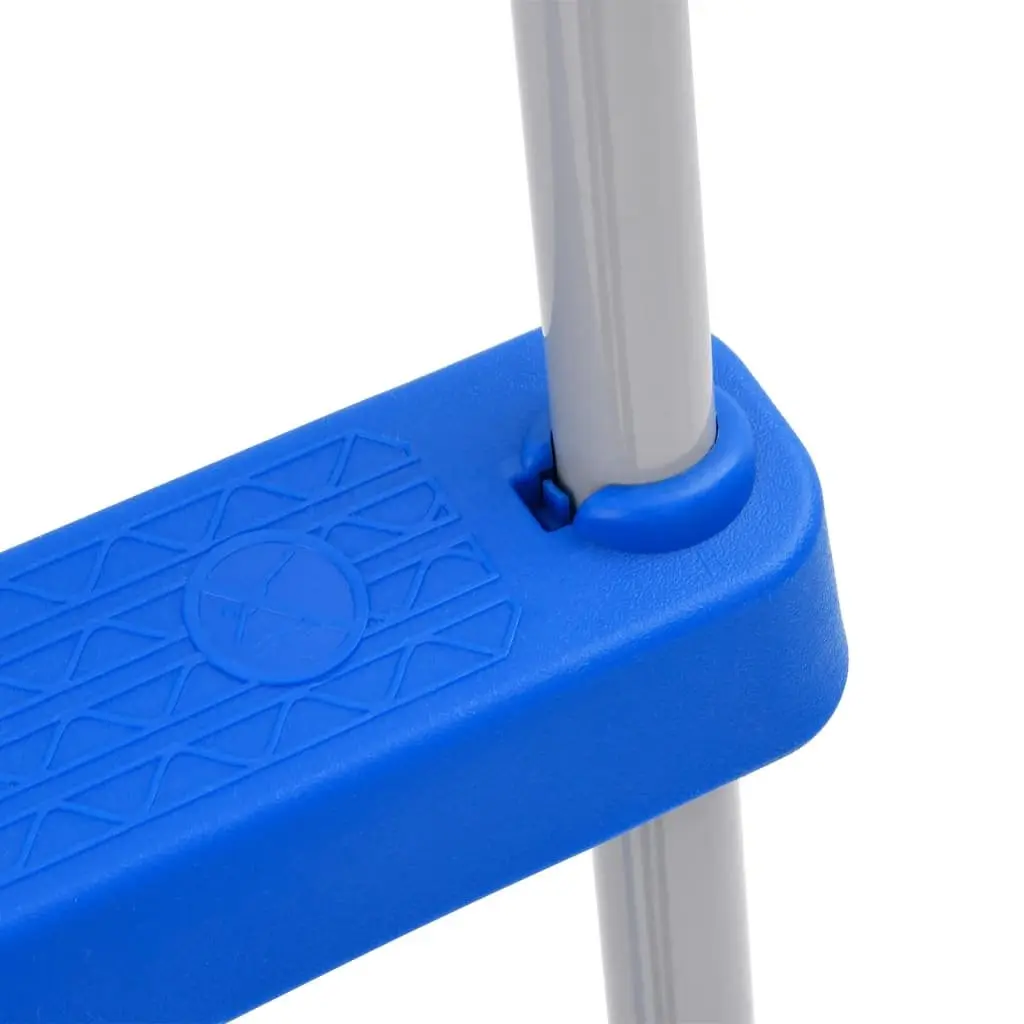 Pool Ladder Above Ground 84cm Steel Plastic Non-Slip Steps Blue
