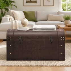Specifications of Dark Brown Storage Chest with Latches