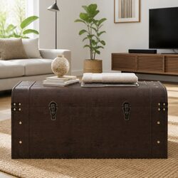 Specifications of Brown Storage Chest Coffee Table with Latches