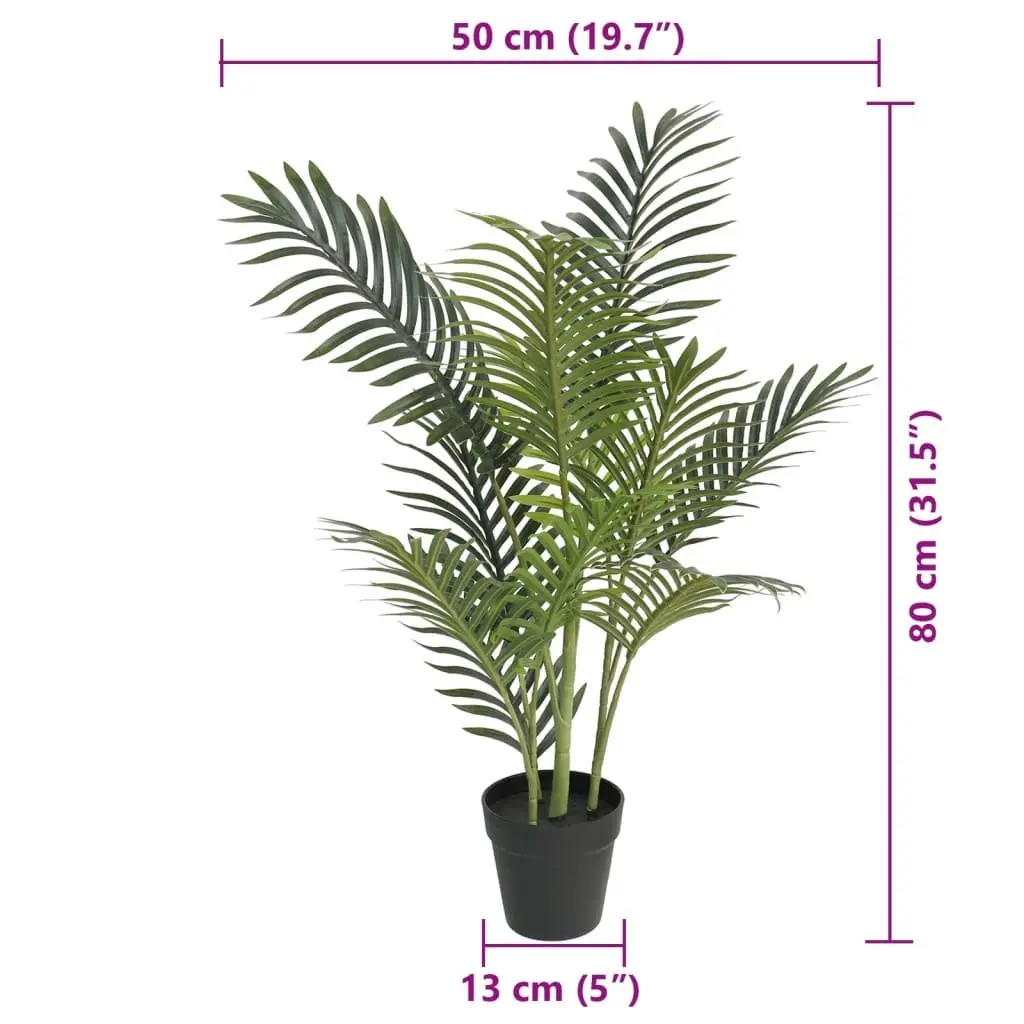 80cm Artificial Palm Tree with Green Leaves