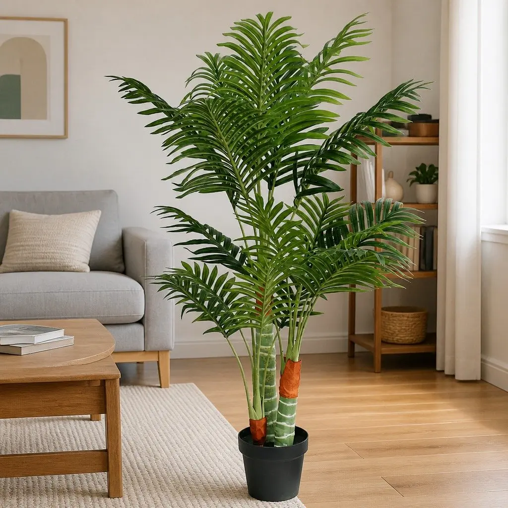 120cm Artificial Palm Tree with 3 Trunks