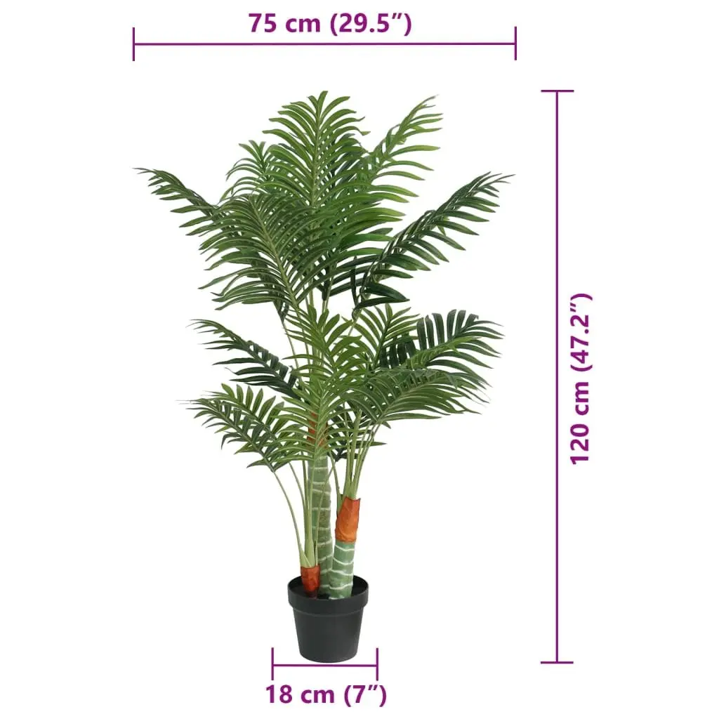 120cm Artificial Palm Tree with 3 Trunks