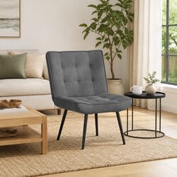 Specifications of Grey Velvet Relaxing Chair with Footstool