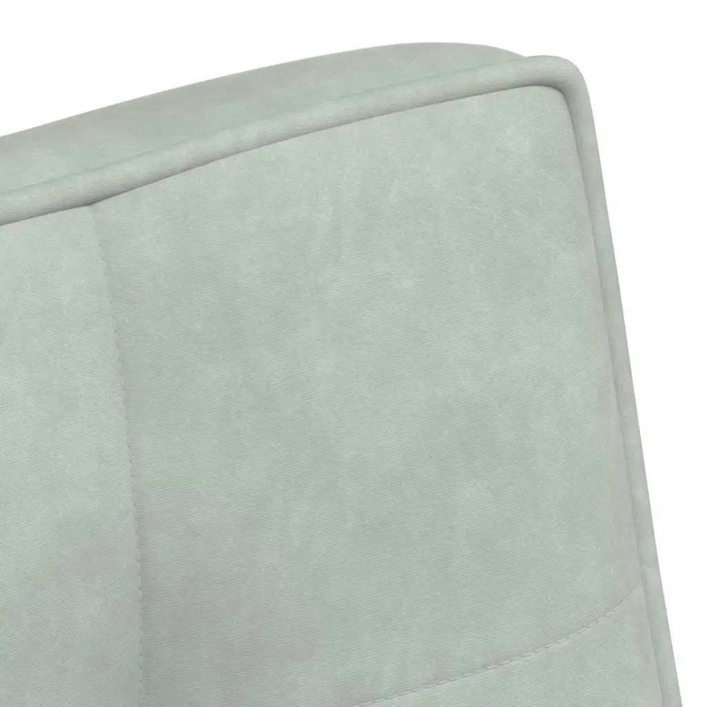 Bench Grey Upholstered Velvet Seat Backrest Living Room Bedroom 110cm