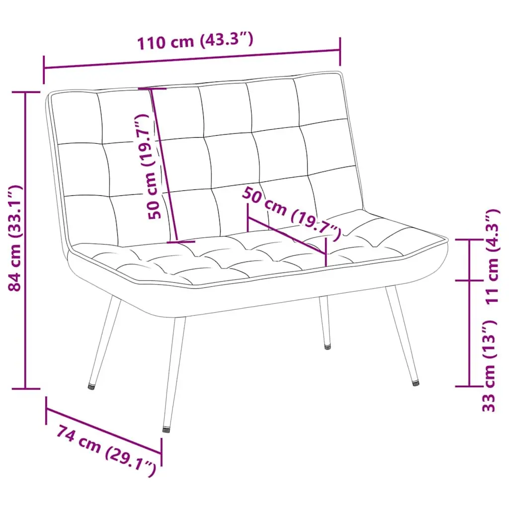 Black Velvet Bench with Backrest for Living Room 110 x 74 x 84 cm