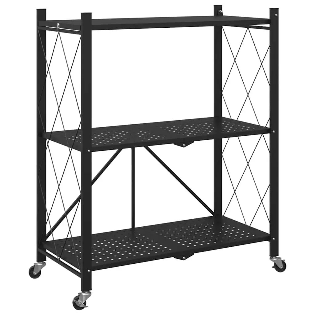 Storage Shelf on Wheels for Garage 71x34x88cm Steel
