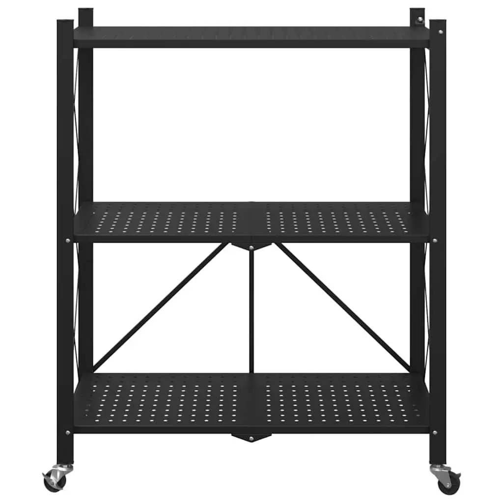 Storage Shelf on Wheels for Garage 71x34x88cm Steel
