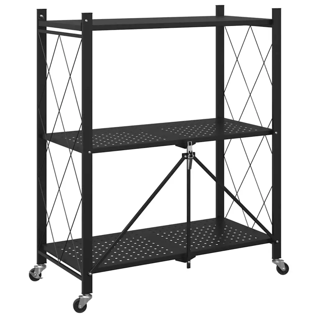 Storage Shelf on Wheels for Garage 71x34x88cm Steel
