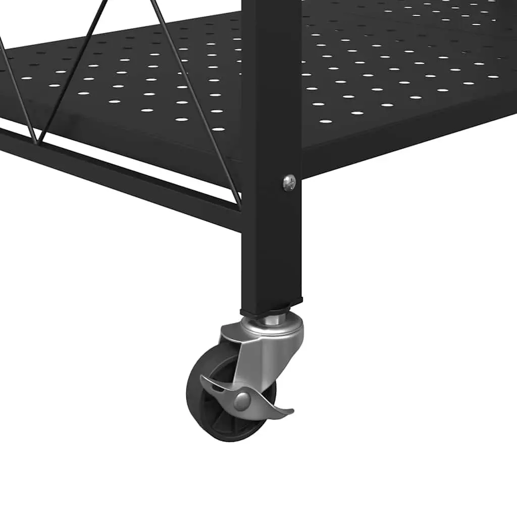 Storage Shelf on Wheels for Garage 71x34x88cm Steel