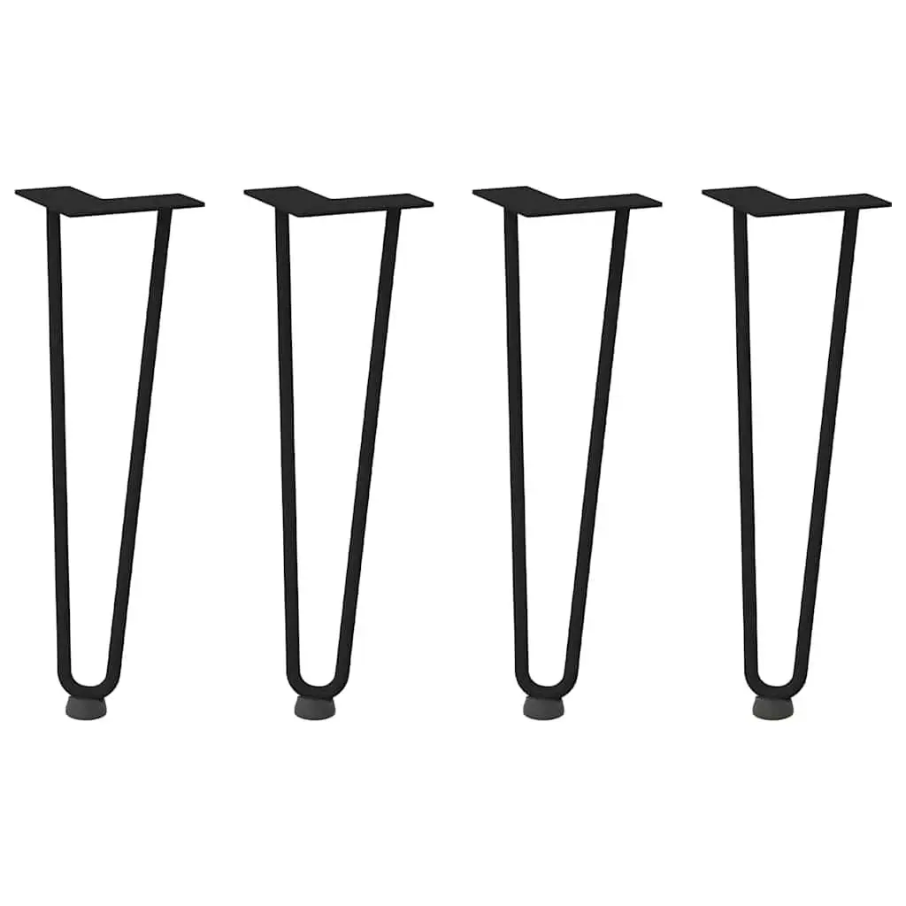 Hairpin Legs Coffee Table 4 pcs Black 42 cm Solid Steel