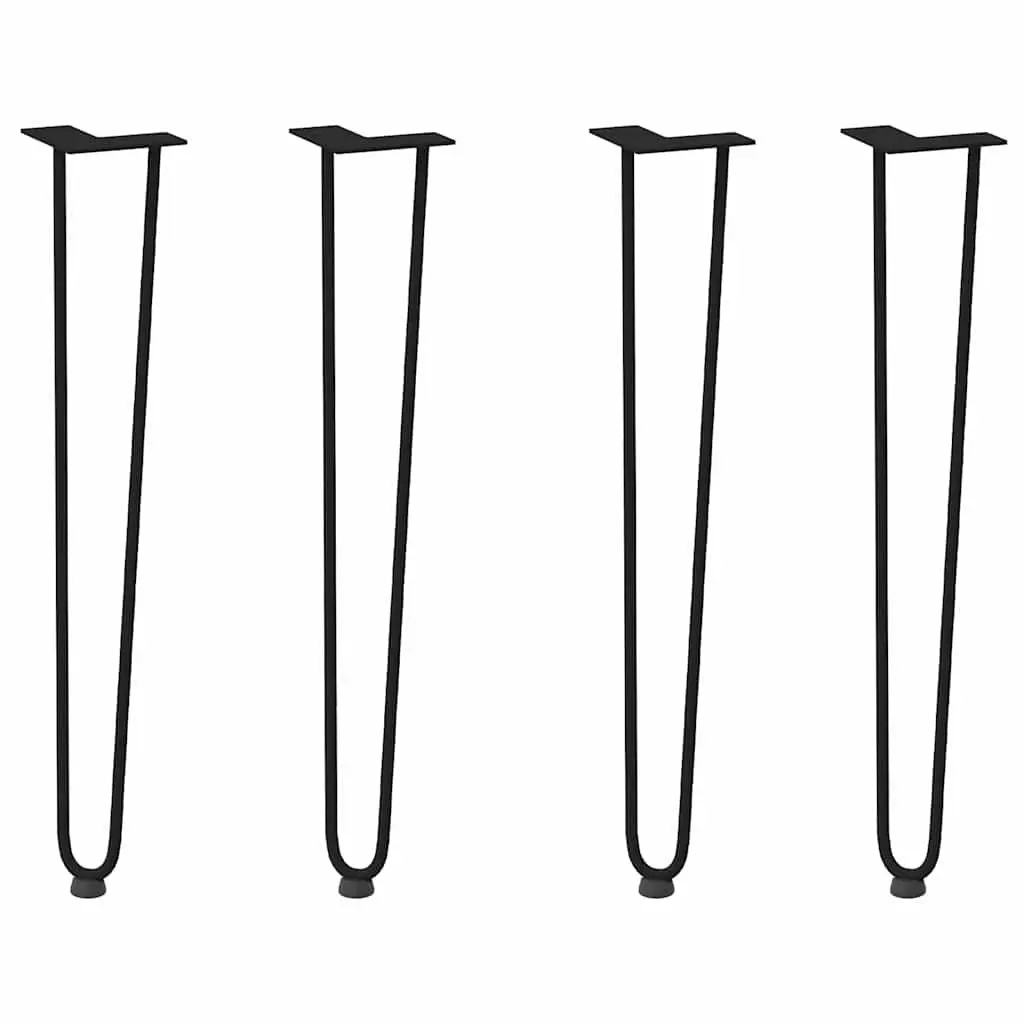 Hairpin Table Legs for Console Coffee Tables 72cm Black Steel 4pcs