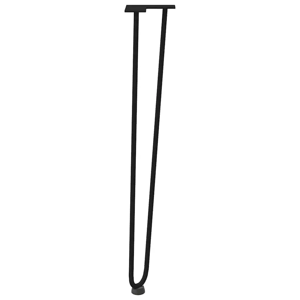 Hairpin Table Legs for Console Coffee Tables 72cm Black Steel 4pcs