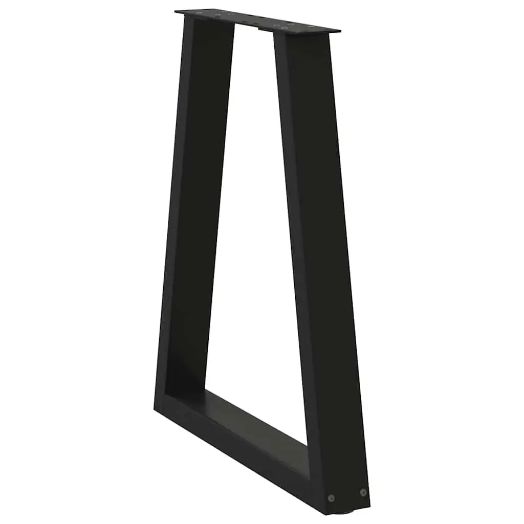 V-Shape Dining Table Legs Steel for Dining Room Black 60x72-73.3 cm