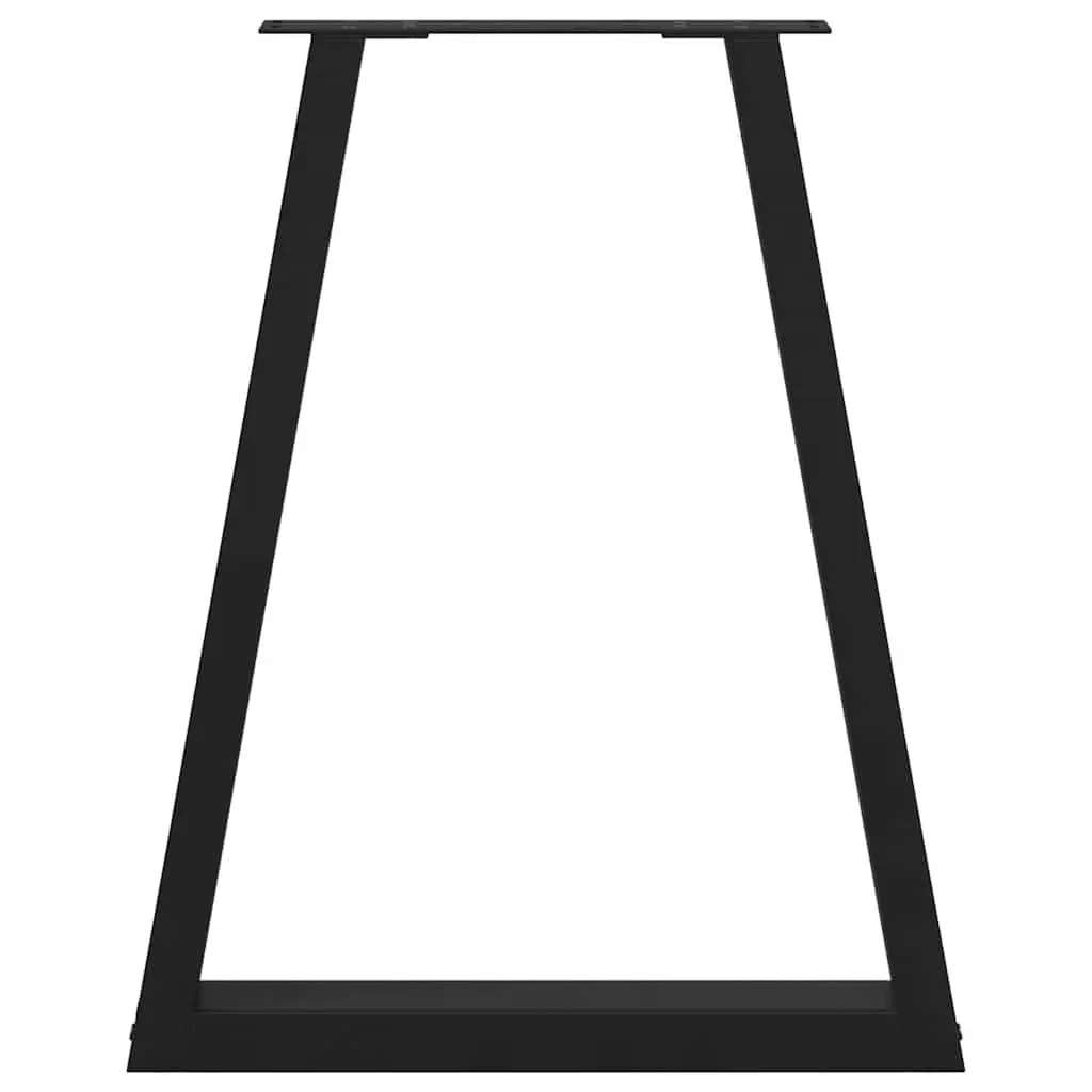 V-Shape Dining Table Legs Steel for Dining Room Black 60x72-73.3 cm