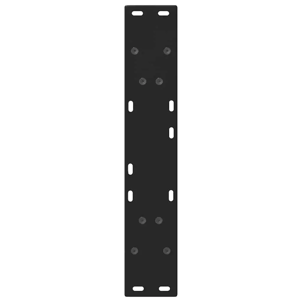 V-Shape Dining Table Legs Steel for Dining Room Black 60x72-73.3 cm