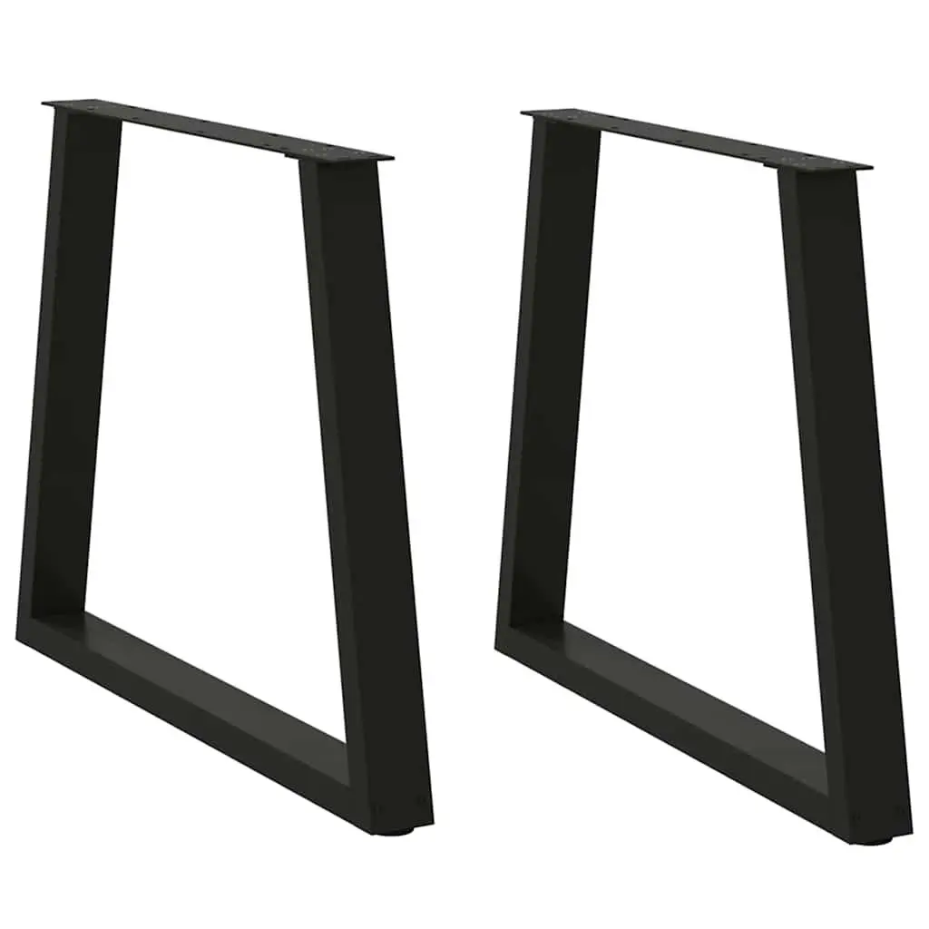 Dining Table Legs V-Shape Steel for Custom Dining Table Black 70x72-73.3cm 2pcs Adjustable Levellers