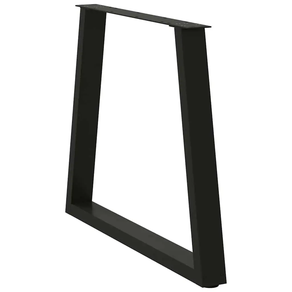Dining Table Legs V-Shape Steel for Custom Dining Table Black 70x72-73.3cm 2pcs Adjustable Levellers