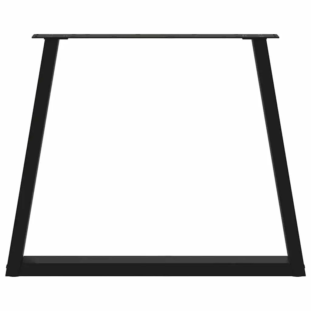 Dining Table Legs V-Shape Steel for Custom Dining Table Black 70x72-73.3cm 2pcs Adjustable Levellers