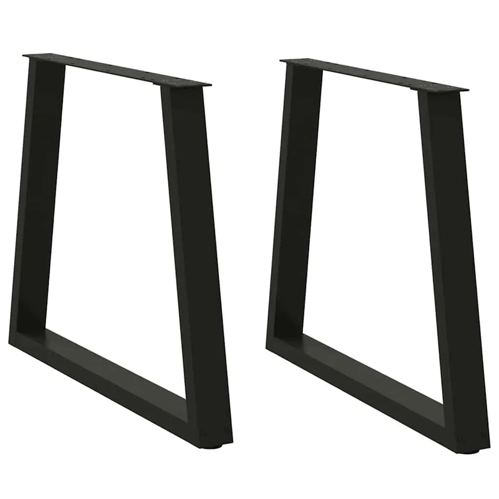 Dining Table Legs V-Shape for Customising 80x72-73.3cm Black Steel