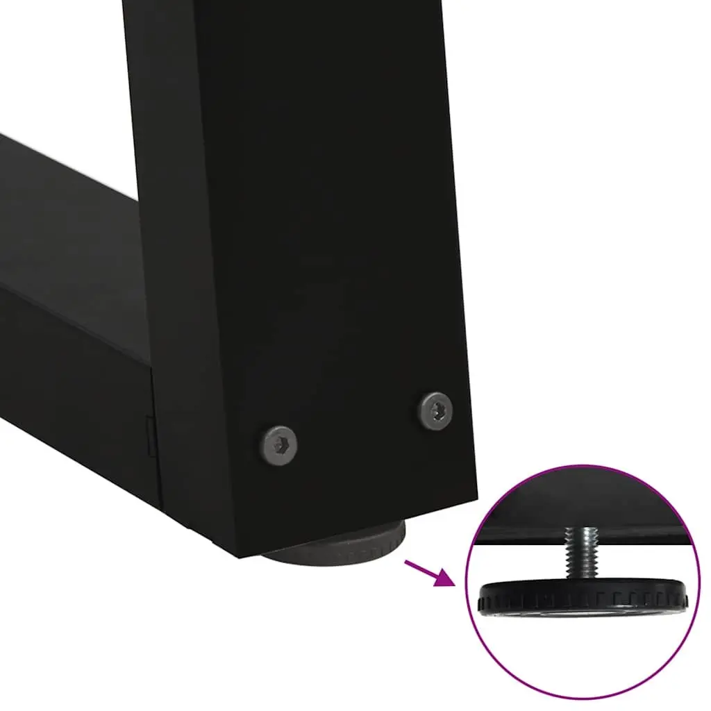 Dining Table Legs V-Shape for Customising 80x72-73.3cm Black Steel