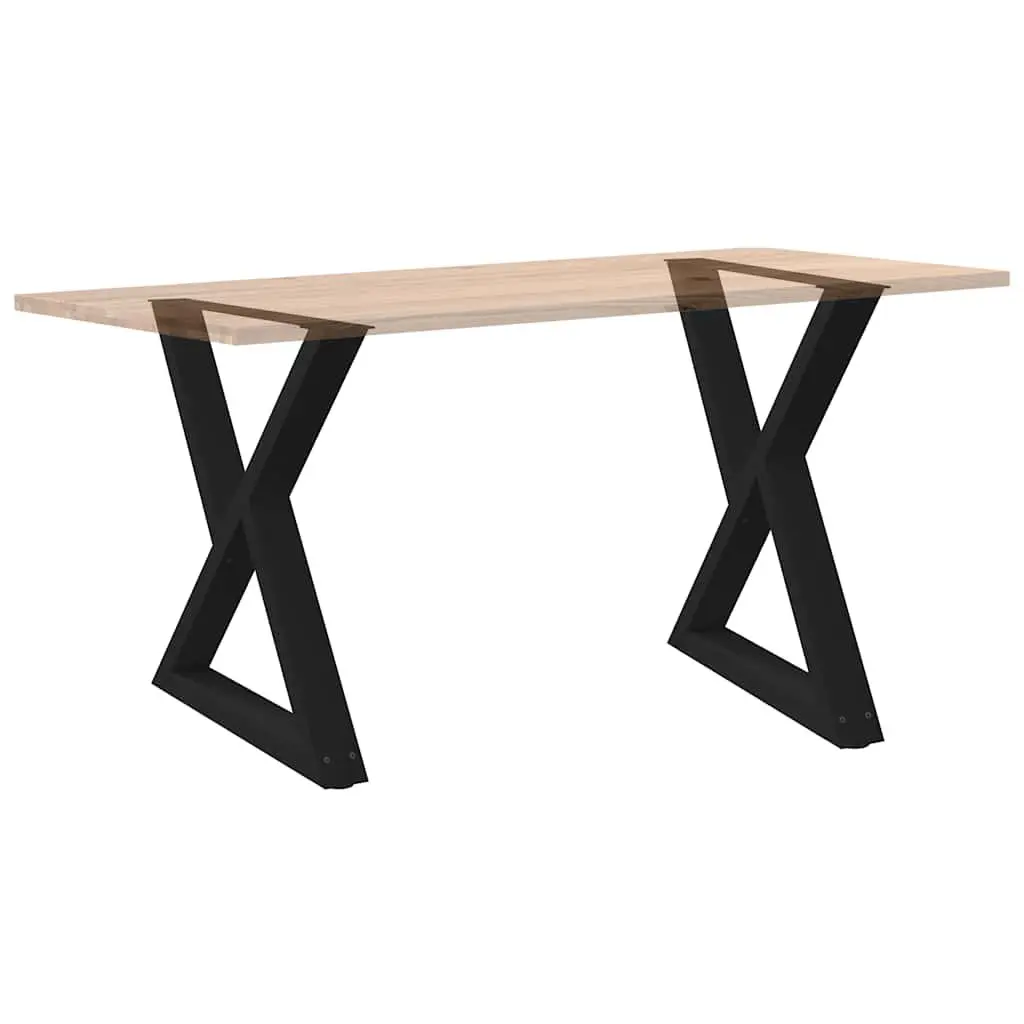 Dining Table Legs 2 pcs Black Steel 70x72-73.3cm with Adjustable Feet Levellers