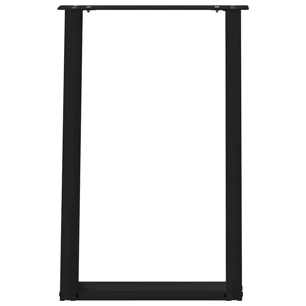 Dining Table Legs U-Shaped Steel 60x72-73cm Black Set of 2 Furniture Support