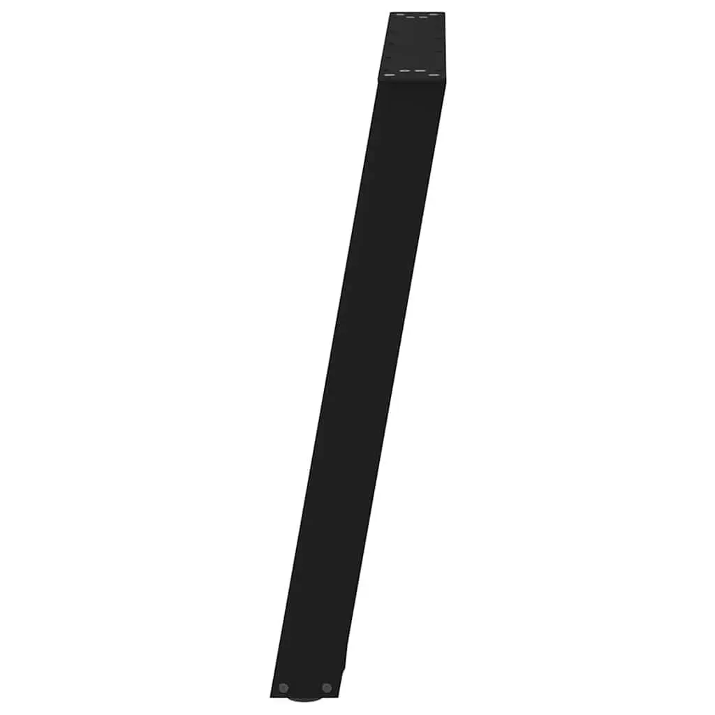 Dining Table Legs U-Shaped 2 pcs Black Steel 70x72-73cm Adjustable Levelers
