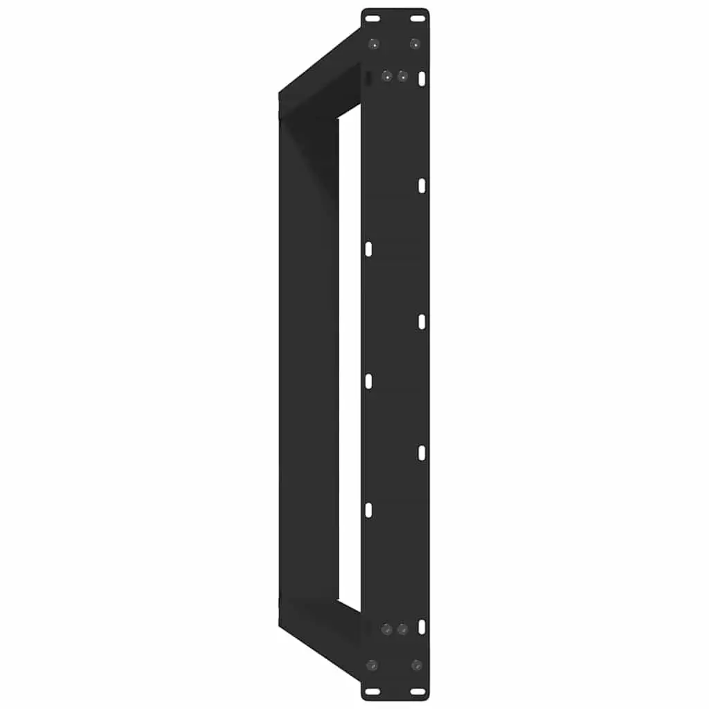 Dining Table Legs U-Shaped 2 pcs Black Steel 70x72-73cm Adjustable Levelers