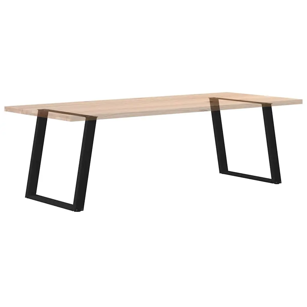 Dining Table Legs U-Shaped 2 pcs Black Steel 70x72-73cm Adjustable Levelers