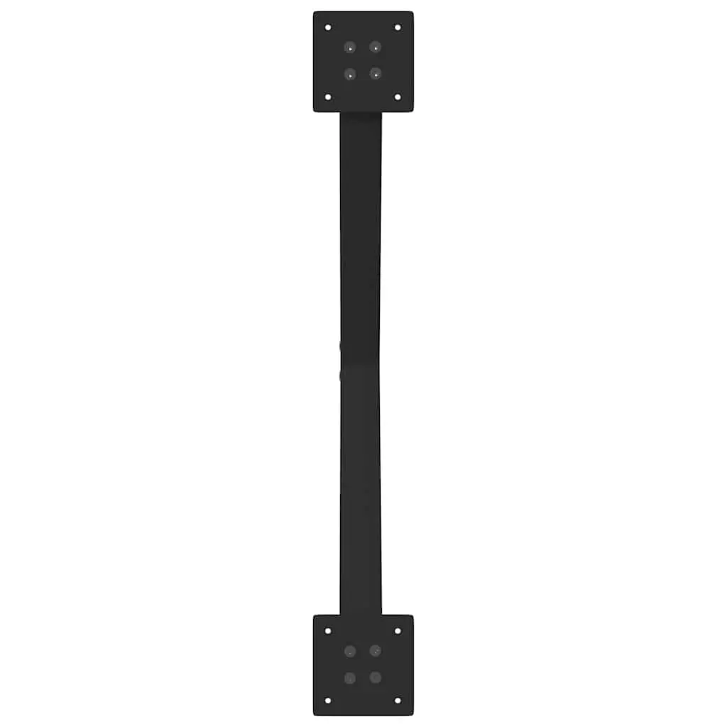 Dining Table Legs X-Shaped Metal 2 pcs Black 70x72-73cm Support Furniture