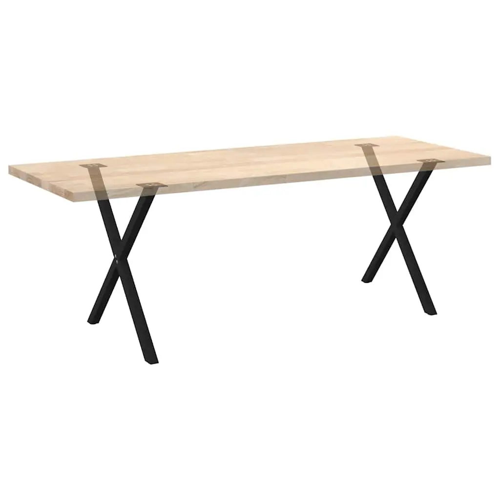 Dining Table Legs X-Shaped Metal 2 pcs Black 70x72-73cm Support Furniture