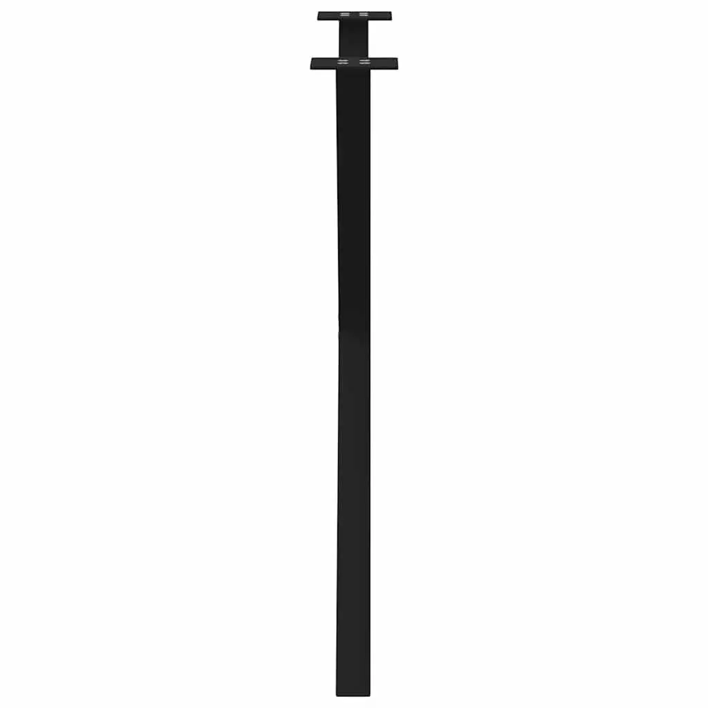Dining Table Legs X-Shaped 2 pcs Black Steel 80x72-73cm