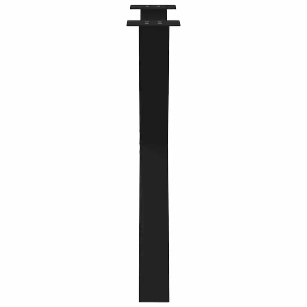 X-Shaped Dining Table Legs Steel Black Support 70cm Height 2 Pieces Furniture