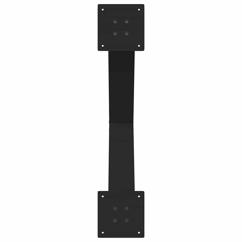 Dining Table Legs X-Shaped Steel Black Adjustable 2 pcs Heavy Duty