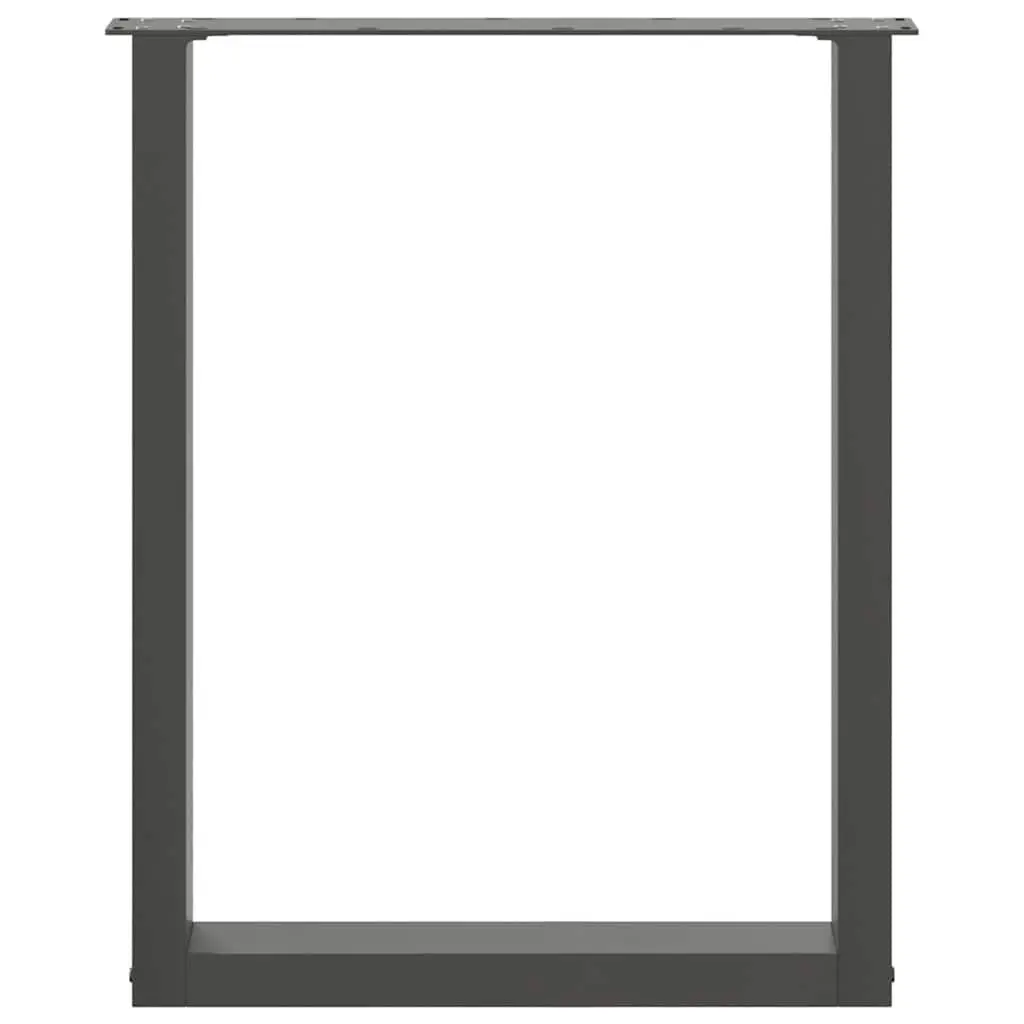 Dining Table Legs U-Shaped for Home 70x72-73cm Black Steel Support