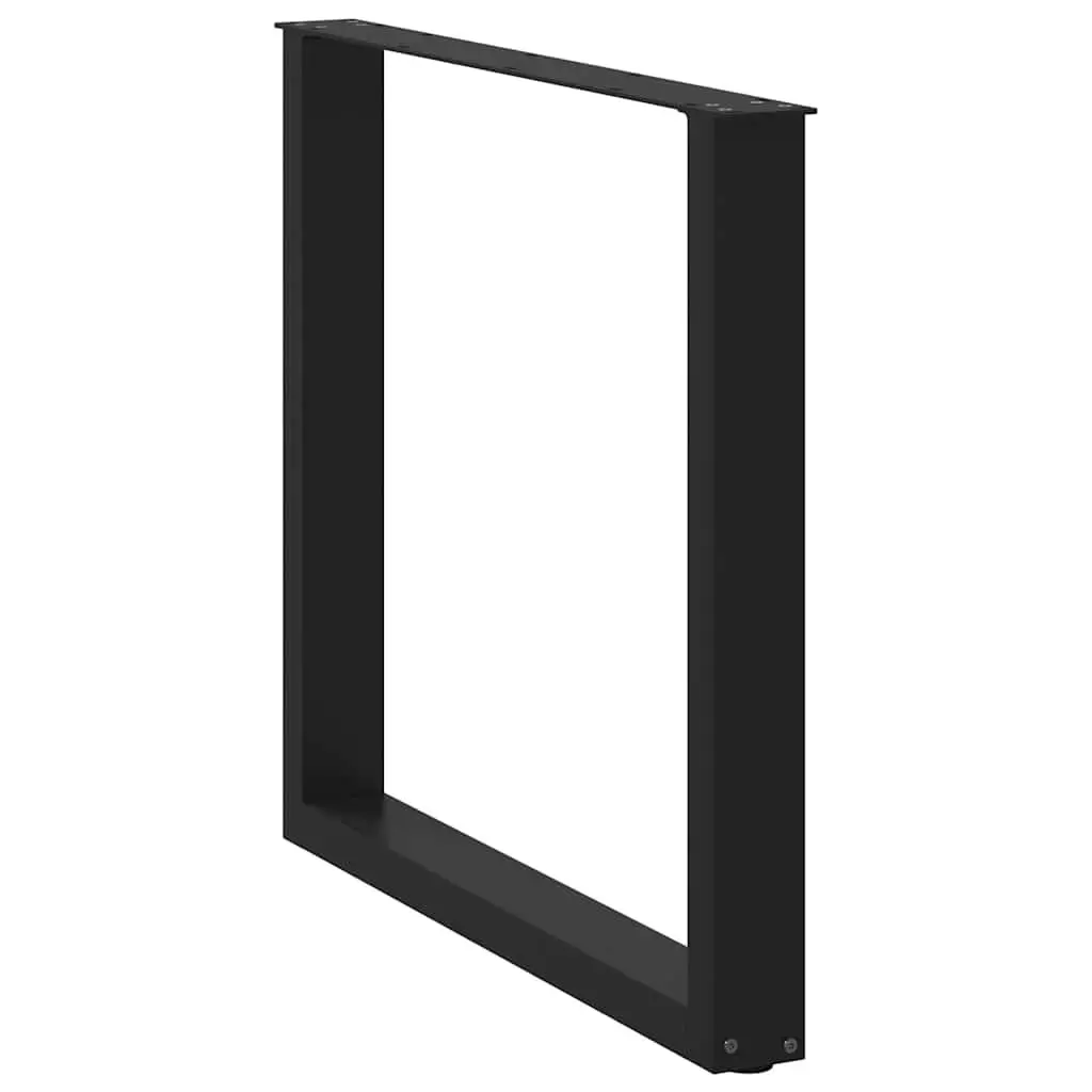 U-Shaped Black Steel Dining Table Legs 80x72-73cm (2pcs)