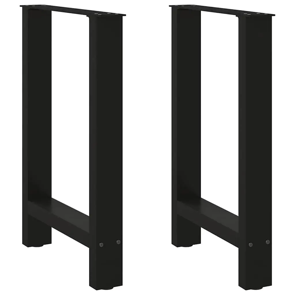 Black Steel Dining Table Legs 60x72-73cm with Adjustable Levelers