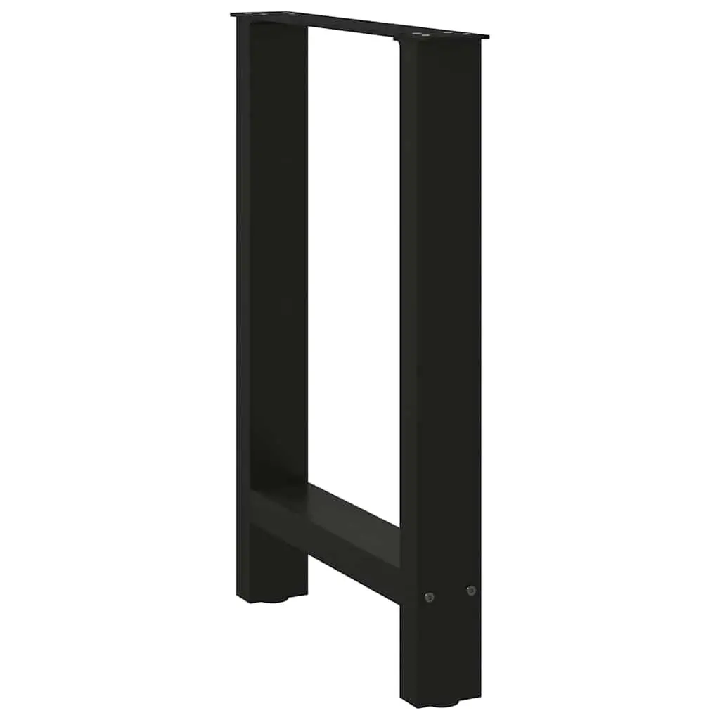 Black Steel Dining Table Legs 60x72-73cm with Adjustable Levelers