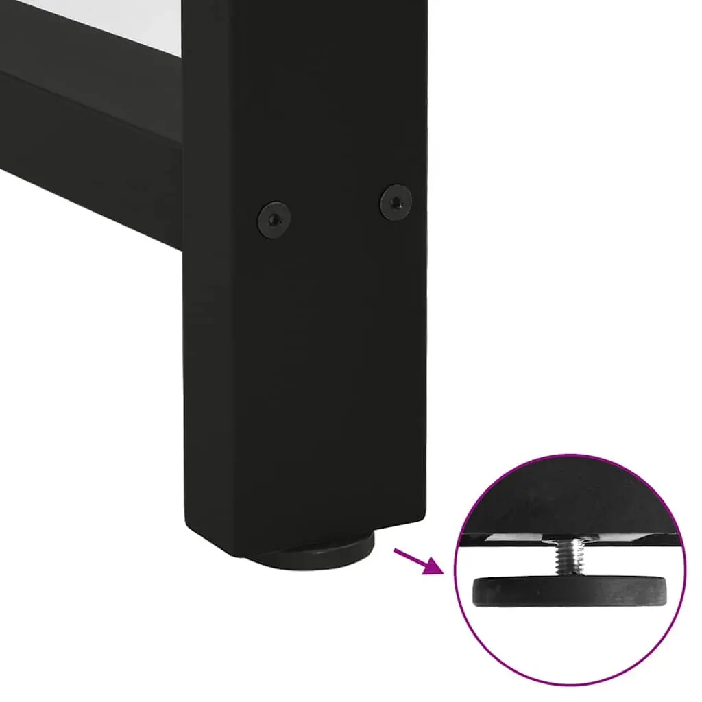Black Steel Dining Table Legs 60x72-73cm with Adjustable Levelers