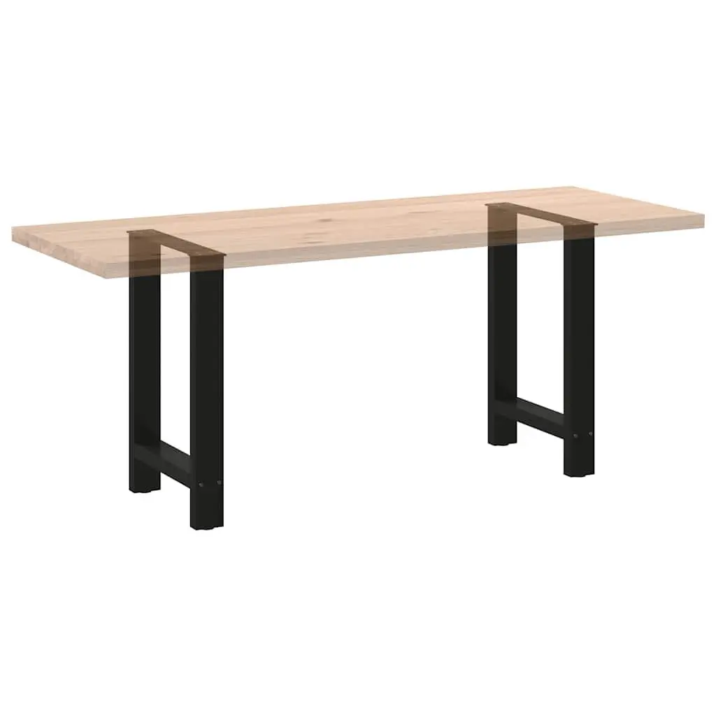 Black Steel Dining Table Legs 60x72-73cm with Adjustable Levelers