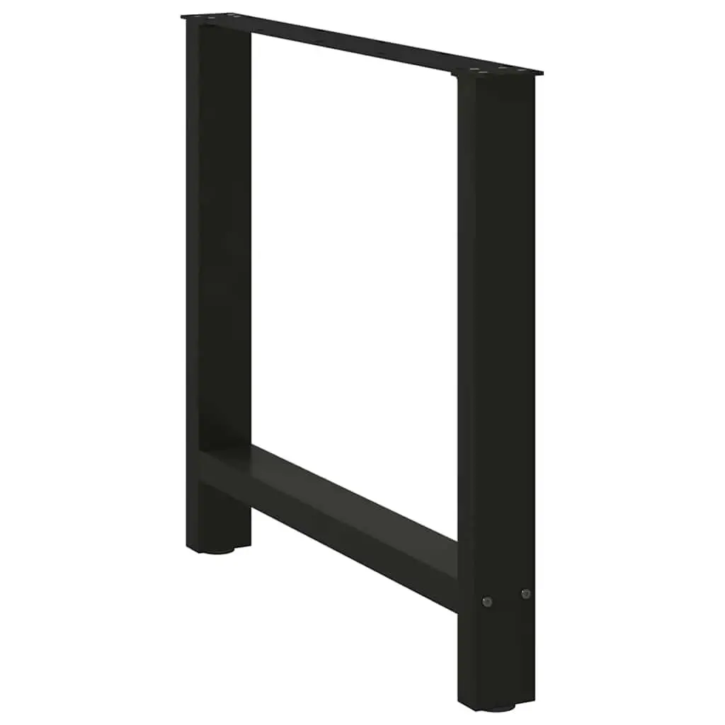 Black Steel Dining Table Legs with Adjustable Levelers