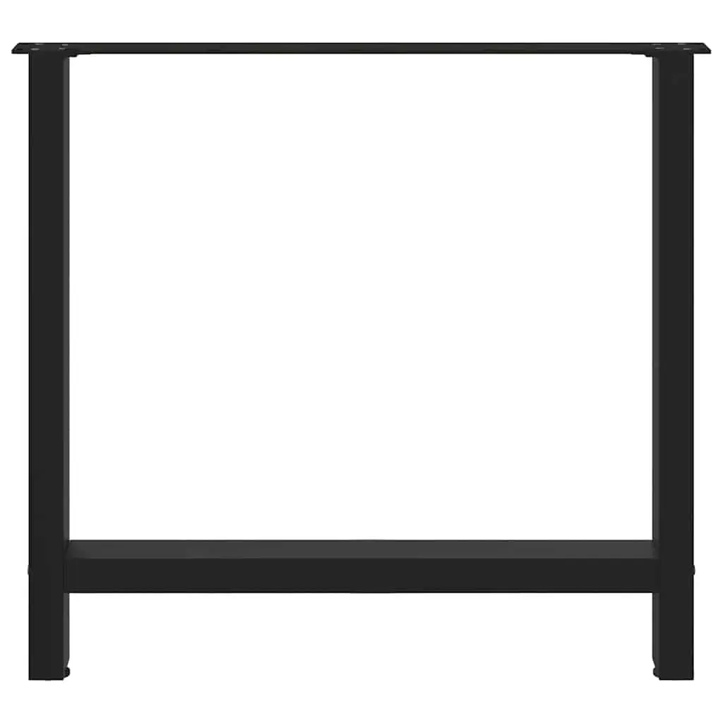 Black Steel Dining Table Legs with Adjustable Levelers