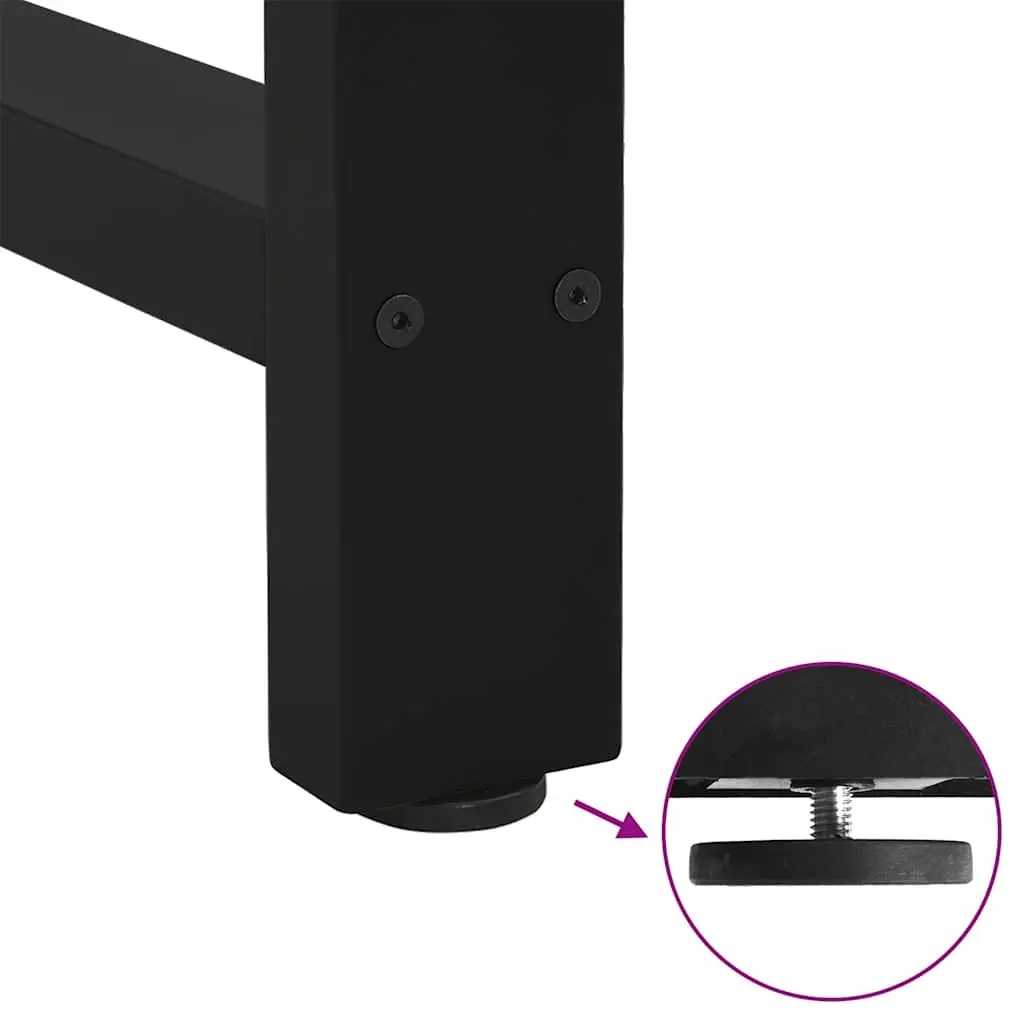 Black Steel Dining Table Legs with Adjustable Levelers