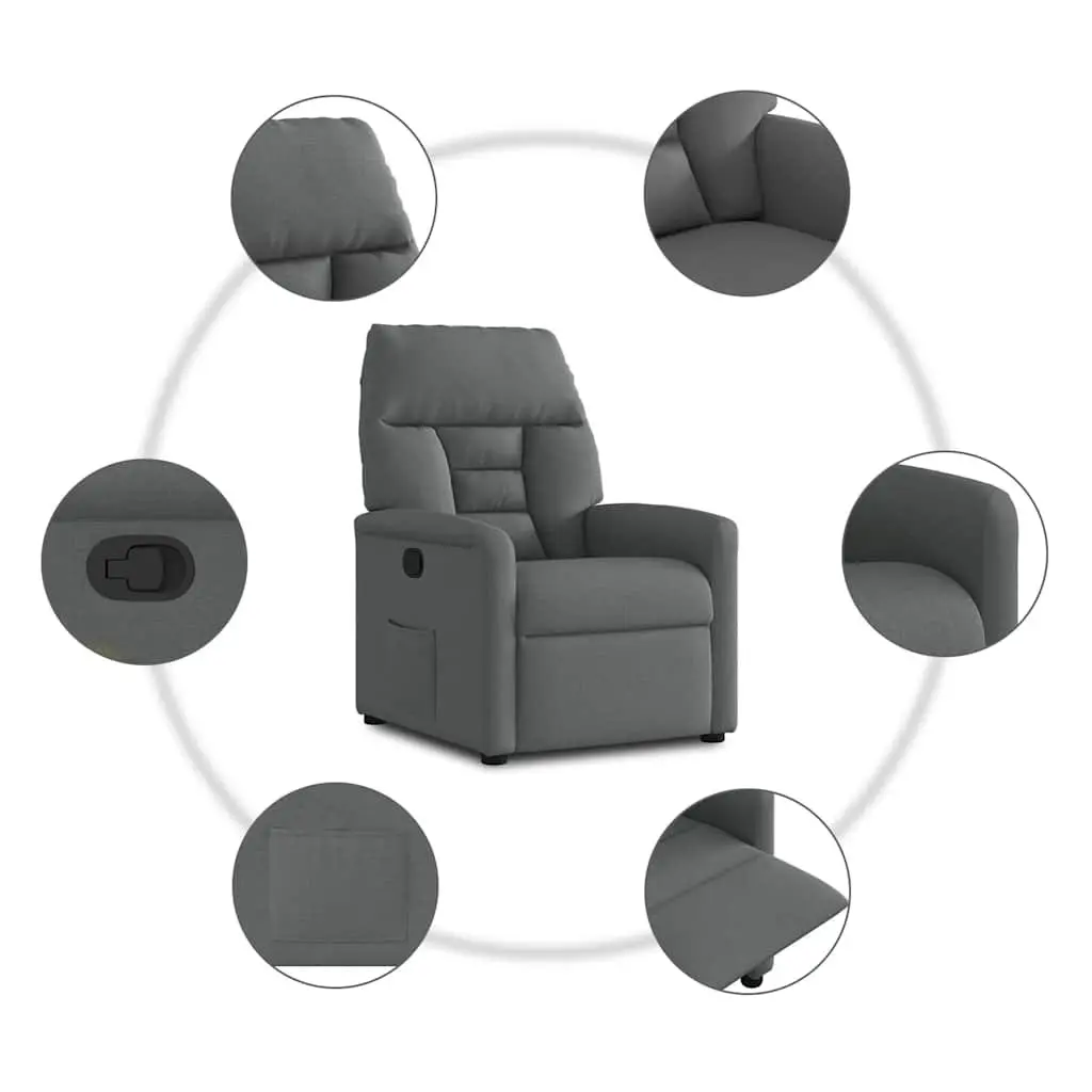 Grey Fabric Recliner Chair